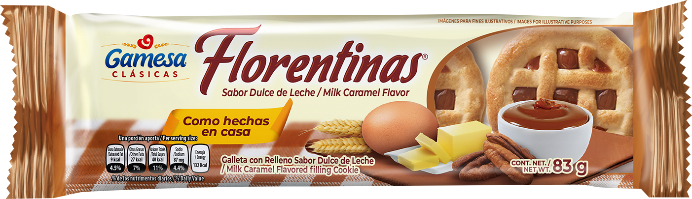 Gamesa Florentinas Milk Caramel Flavor